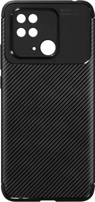 Image de Avizar, coque en silicone avec design carbone pour Xiaomi Redmi 10C, couleur carbone