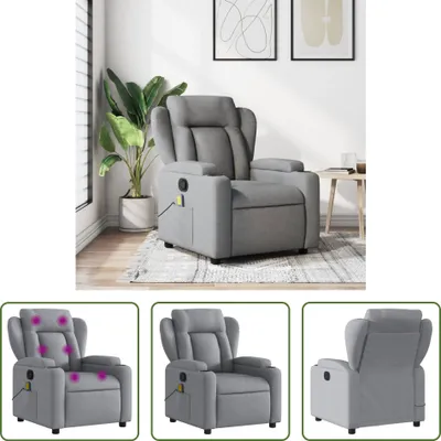 Produktbild von The Living Store Massagesessel Hellgrau Stoff