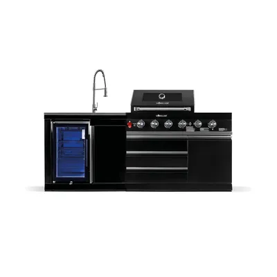 Obrázok produktu pre GORILLER® BLACKBACK S6 - Edelstahl- Outdoorkitchen black- Inkl. Rotisserie, Rain Cover