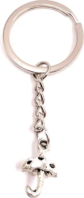 Produktbild von Onwomania Schlüsselanhänger Regenschirm kleiner umbrella Silber Metall Anhänger Charm