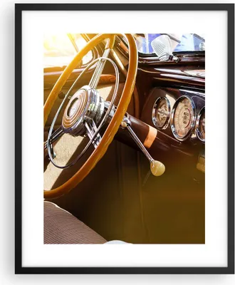 Produktbild von Gerahmtes Poster - Schwarzer Rahmen - Auto Retro Vintage - 40x50 cm - Wand Bild - Wanddeko - Wandbilder - Kunstposter - Wandposter - Bilderrahmen - Bilder - Kunstdruck - P2BPA40x50-4939