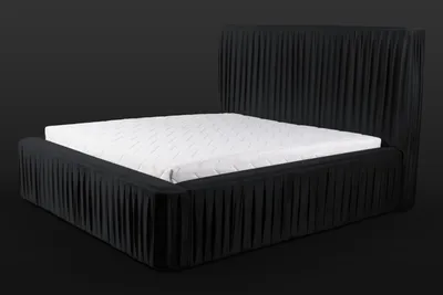 Produktbild von Schwarzes Doppelschlafzimmer Holzmöbel Design elegant Stoff klassische Möbel neu