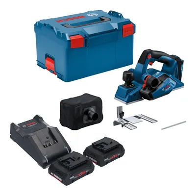 Produktbild von Bosch GHO 18V-26 Professional Akku Hobel 18 V 2,6 mm Brushless + 2x ProCORE Akku 4,0 Ah + Ladegerät + L-Boxx