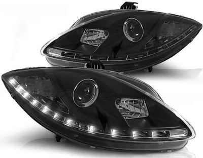 Produktbild von Scheinwerfer LED Tagfahrlicht Optik passend für Seat Leon 1P / Altea 5P 04-09 Schwarz