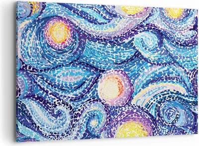 Produktbild von Bild auf Leinwand - Leinwandbild - Abstraktion modern - 100x70cm - Wand Bild - Wanddeko - Leinwanddruck - Bilder - Kunstdruck - Wanddekoration - Leinwand bilder - Wandkunst - AA100x70-3935