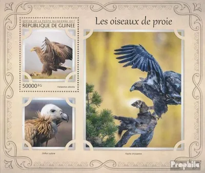 Produktbild von Briefmarken Guinea 2017 Mi Block 2738 (kompl. Ausgabe) postfrisch Raubvögel
