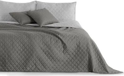 Zdjęcie produktu dla Unyqoos® dwustronny pled dekoracyjny 200 x 220 cm – łatwy w pielęgnacji, wykonany w 100% z poliestru, idealny na podwójne łóżko, pikowany, dwustronny, można prać w temperaturze 30°C