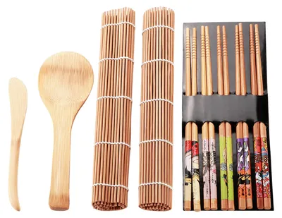 Produktbild von 13 Teile/satz Bambus Sushi Herstellung Kit Familie Büro Party Selbstgemachtes Gadget für Lebensmittelliebhaber