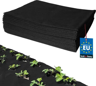 Produktbild von KOTARBAU® Garten Unkrautvlies 0,8 x 5 m Mulchvlies Garten Unkrautfolie 70 g/m² PP Schwarz Unkrautfolie Wasserdurchlässig Reißfestes Flies Gartenflies Unkrautflies für Garten Unkrautfolie Gegen Unkraut