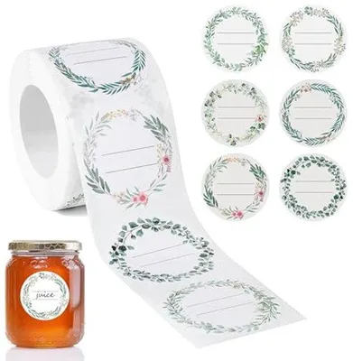 Produktbild von Selbstklebende Etiketten für Marmelade und Gewürze - 500 Stück runde Sticker