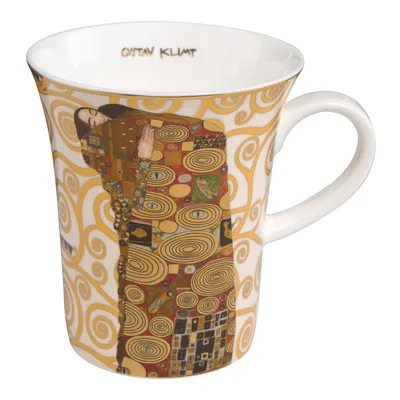 Imagen del producto de Goebel Artis Orbis, Gustav Klimt – Taza de la colección "El Cumplimiento", 13 × 10 × 11 cm
