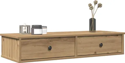 Obrázek produktu pro Maison Exclusive – nástěnná police se zásuvkami Artisan dub 100x37,5x19 cm