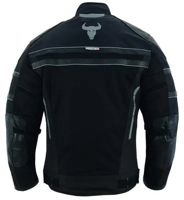 Produktbild von Herren Motorradkombi Textilien Tech Mesh motorradjacke + Motorradhose mit Protektoren, Größe:50/M, Farbe:Schwarz