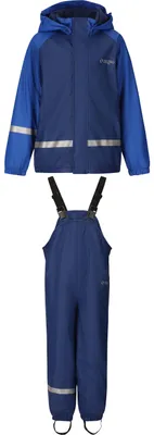 Productafbeelding van ZIGZAG Regenpak (set, 2-delig), model Augus met isolerende fleecevoering, kleur: Estate Blue, maat: 110