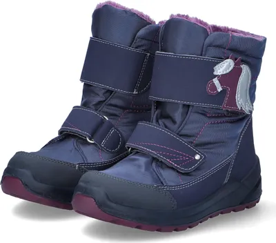 Produktbild von Ricosta Mädchen Winterstiefeletten/ Stiefeletten GAREI Blau Textil-Synthetik-Mix Größe: 29