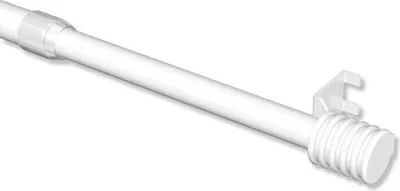 Produktbild von Interdeco Klemmfix Klemmstange / ausdrehbare Scheibenstange Weiß, Typ Pavo, 40-70 cm