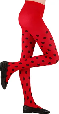 Produktbild von BIEDRONKA Strumpfhose Rot mit schwarzen Punkten 7-10l