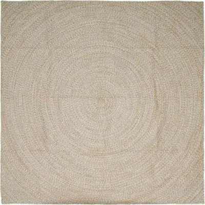 Produktbild von Bereichsteppich Natürlich und Weiß 300 x 300 cm Jute