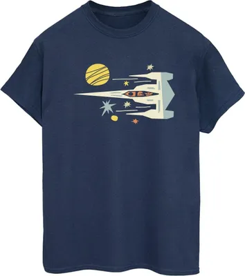 Produktbild von Star Wars - "The Mandalorian" T-Shirt für Damen BI45959 (S) (Marineblau)