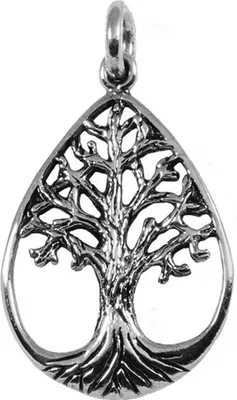 Produktbild von Lebensbaumamulett groß Schmuck Anhänger Silber Lebensbaum 35x25mm