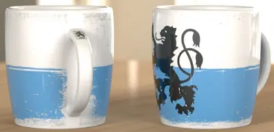 Produktbild von TSV 1860 München Tasse Löwe Fussball