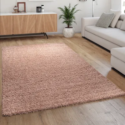 Produktbild von Hochflor Teppich Wohnzimmer Shaggy Langflor Modern Einfarbig Ohne Muster Grösse 120x170 cm