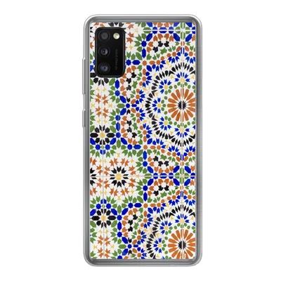 Produktbild von MuchoWow® Handyhülle Schutzhülle Hülle für Samsung Galaxy A41 Ein Mosaikdetail mit vielen verschiedenen Formen Silikon Softcase Handy Hülle - Mobiltelefon