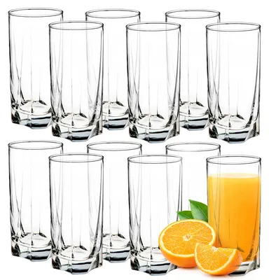 Zdjęcie produktu dla KADAX Szklanki 380ml Do Napojów Soku Zestaw 12szt