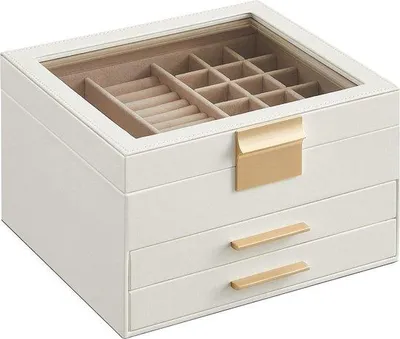 Produktbild von Famanu Schmuckständer - Schmuckbox mit 3 Ebenen und 19 Fächern