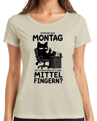 Immagine prodotto di Maglietta da donna con scritta "Lunedì" (con o senza sarcasmo), motivo: natura, taglia 3XL