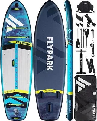 Produktbild von Stand-up Paddle Board, aufblasbar, Doppelschichtkonstruktion, Cyan FLYPAR