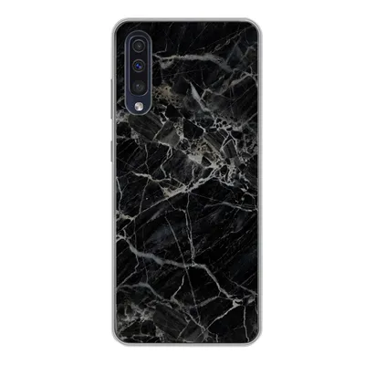 Produktbild von MuchoWow® Handyhülle Schutzhülle Hülle für Samsung Galaxy A50 Marmor - Schwarz - Weiß Silikon Softcase Handy Hülle - Mobiltelefonhülle
