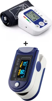 Obrázok produktu pre Výhodný balíček: Automatický tlakomer na rameno + Pulzný oxymeter, snímač srdcového tepu a kyslíka v krvi