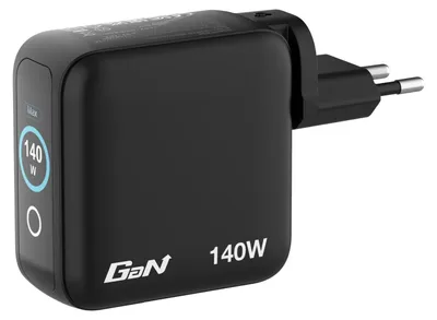 Produktbild von Verbatim Mini-GaN-Ladegerät mit Display, (140 Watt Gesamtleistung)