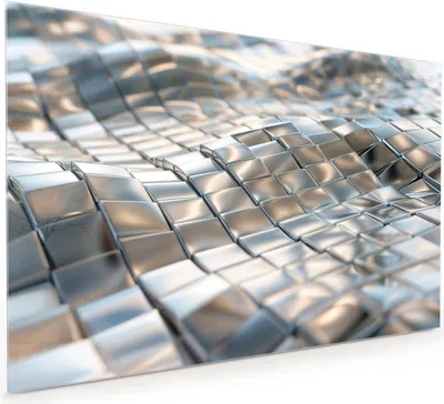 Produktbild von Küchenrückwand Spritzschutz Glas mit Motiv Metallische Fläche 40 x 40 cm
