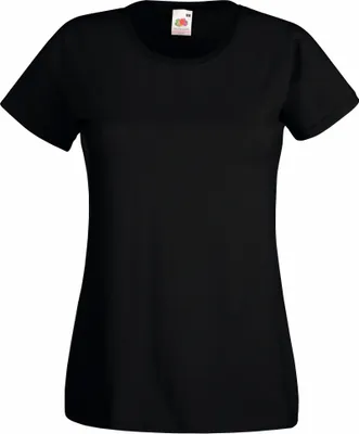 Produktbild von Fruit Of The Loom Lady-Fit Damen T-Shirt BC1354 (M) (Schwarz)