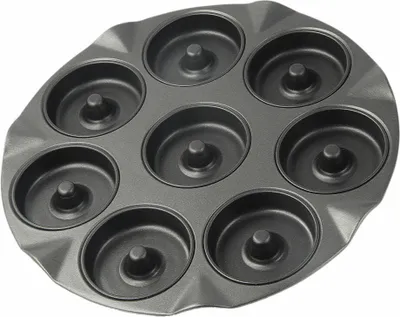 Immagine prodotto di Zenker Special Creative 8er-Apfelküchliblech, Apfelkuchen Blech, Backform, Kuchenform, Ilag Ultimate, Schwarz, Ø 33 cm, 7426