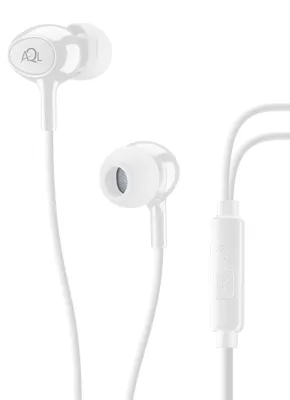 Produktbild von AQL Acoustic Kabel Kopfhörer mit Mikrofon, 3,5 mm Klinke, Stereo, Weiß