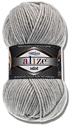 Obrázek produktu pro Alize 1x 100g příze Superlana Midi, unifikovaná barva, vhodná pro háčkování a pletení (208)