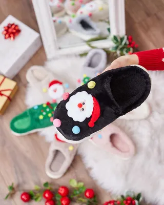 Produktbild von Royalfashion Weihnachtspantoffeln für Damen in schwarz Fertemse, Größe 39