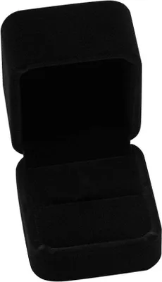Immagine prodotto di Allecto Premium - Scatola per anelli in velluto con coperchio per fidanzamento e matrimonio - Scatola per gioielli in cartone - Nero - Scatole regalo per anelli - Regali di compleanno