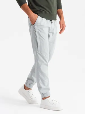 Obrázek produktu pro Ombre Clothing Pánské kalhoty joggers Vivienet světle šedá L