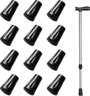 Produktbild von Gummistopper 12 Stück - Universell für Nordic Walking und Trekkingstöcke