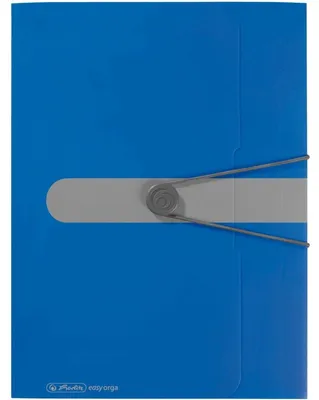 Produktbild von Herlitz Gummizugmappe  A4 PP opak blau