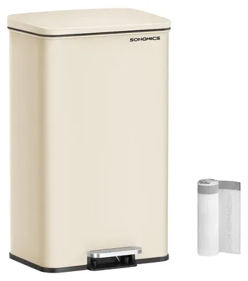 Immagine prodotto di Contenitore per rifiuti da cucina con coperchio, capacità 40 litri, colore sabbia, dimensioni 32,1 x 34,8 x 55,7 cm