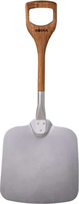 Produktbild von Boska Pizzaschaufel/Kurzer patentierter Griff/Einhändig zu verwenden/Aluminium & Eichenholz / 30x74x3 cm