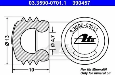 Produktbild von ATE Verschluss-/Schutzkappe Artikel: 03.3590-0701.1