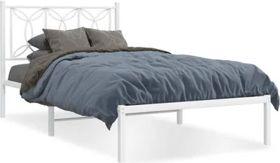 Produktbild von Stabli Bettgestell mit Kopfteil Metall Weiß 100x200 cm Klassische Betten