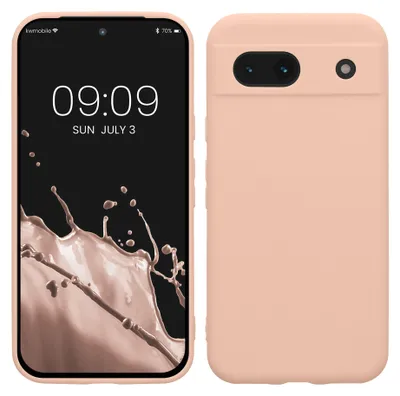 Produktbild von kwmobile Handyhülle für Google Pixel 8a Hülle - weiches Handy Silikon Case - Schutzhülle Cover - Coconut Swirl