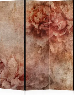 Zdjęcie produktu dla LUMASOUL Parawan jednostronny, parawan do wnętrz, motyw kwiatowy, 135 x 172 cm